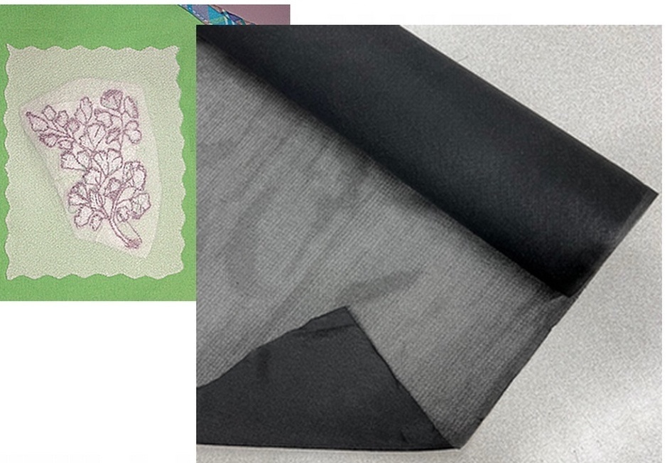 Osłona skóry i haftu czarna